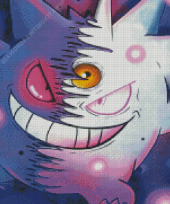 Half Shiny Gengar Diamond Painting