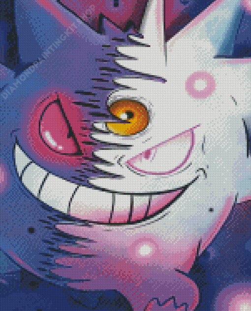 Half Shiny Gengar Diamond Painting