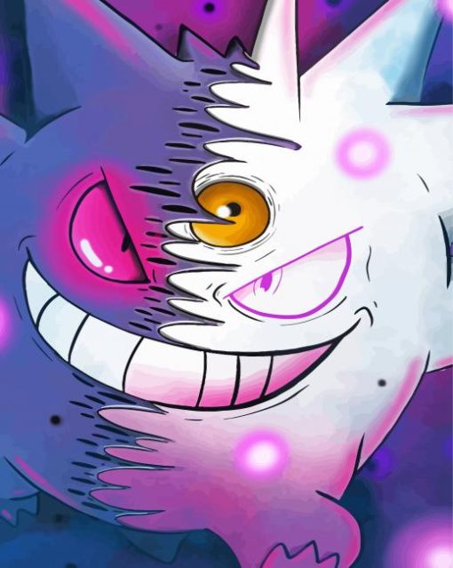 Half Shiny Gengar Diamond Painting