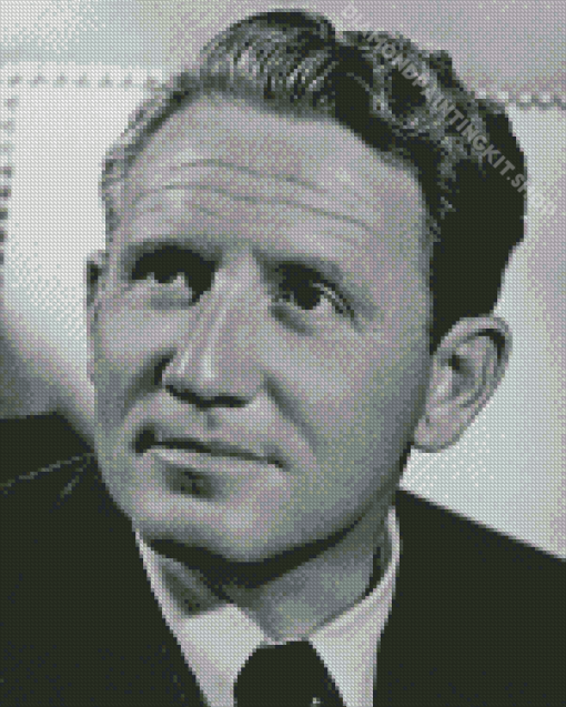 Black And White Actor Spencer Tracy Diamond Painting