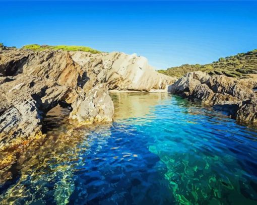 Porquerolles Beach France Diamond Painting