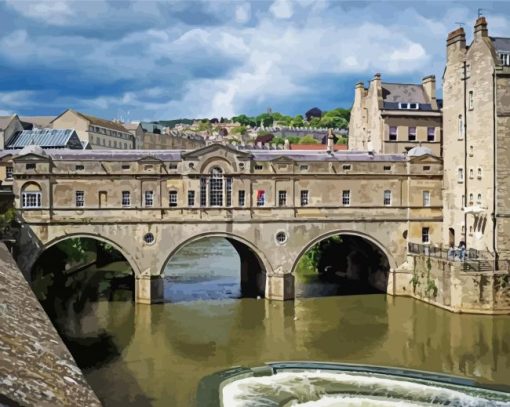 Pulteney Bridge Bath City Diamond Painting