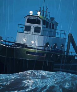 Sea Tug Boat Diamond Painting