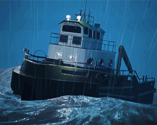 Sea Tug Boat Diamond Painting