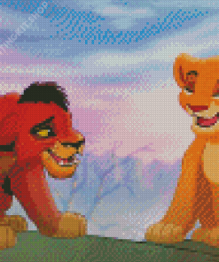 Simba And Kovu Diamond Painting