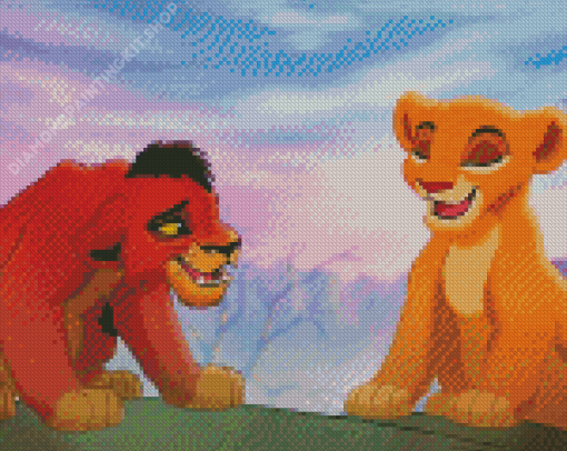 Simba And Kovu Diamond Painting