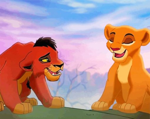 Simba And Kovu Diamond Painting