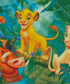 Simba Nala Timon Pumbaa Diamond Painting