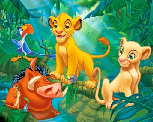 Simba Nala Timon Pumbaa Diamond Painting