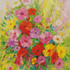 Bouquet Of Wild Impressionist Flowers Diamond Painting