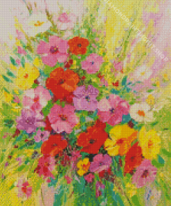 Bouquet Of Wild Impressionist Flowers Diamond Painting