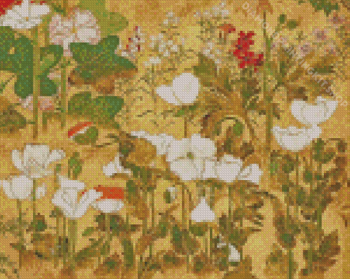 Vintage Flowers Watanabe Shiko Diamond Painting