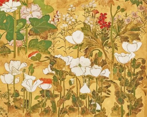 Vintage Flowers Watanabe Shiko Diamond Painting