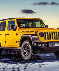 Yellow Jeep Wrangler Diamond Painting