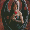 Angel Woman And Rose Diamond Painting