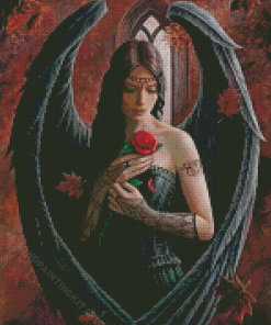 Angel Woman And Rose Diamond Painting