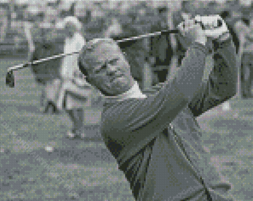 Black And White Young Jack Nicklaus Diamond Painting