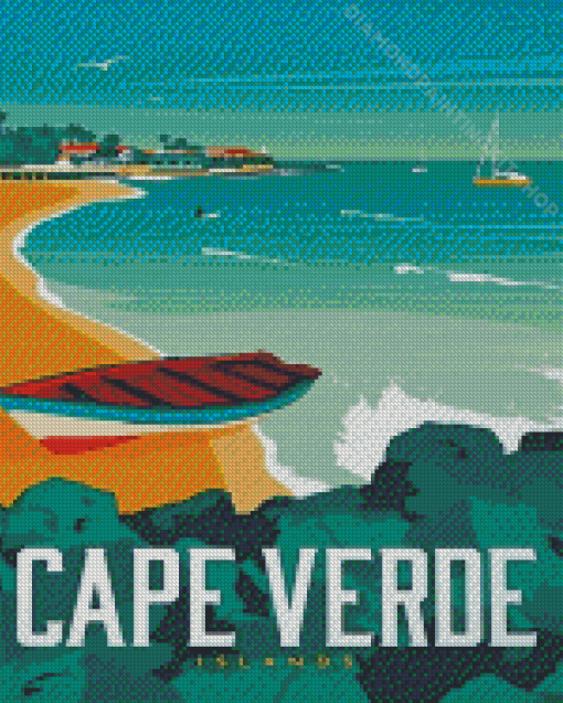 Cape Verde Islands Poster Diamond Painting