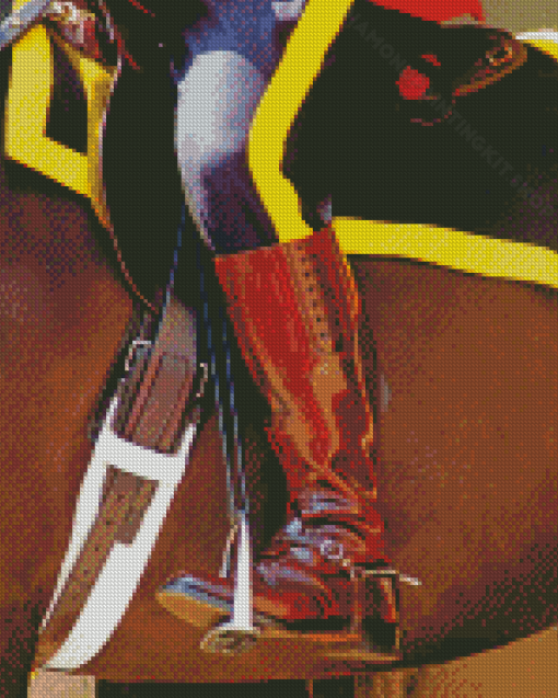 Close Up RCMP On Horse Diamond Painting