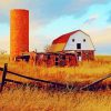 Farm Barn With Silo Diamond Painting