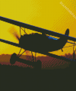 Fokker Silhouette Diamond Painting