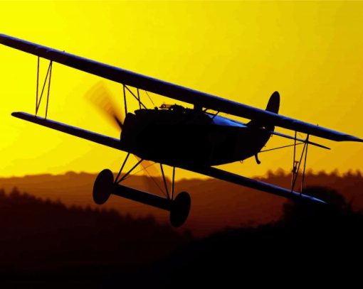 Fokker Silhouette Diamond Painting