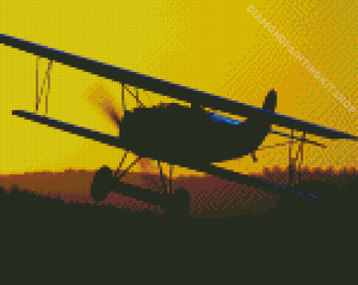 Fokker Silhouette Diamond Painting