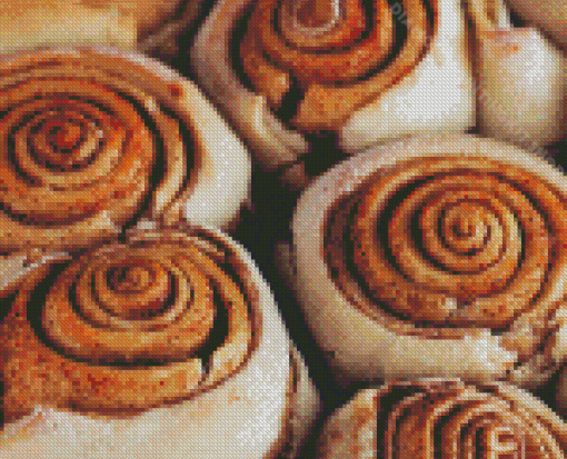 Fresh Baked Cinnamon Roll Diamond Painting