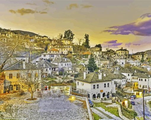 Greec Zagori Town Diamond Painting