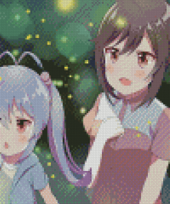 Hotaru And Renge From Non Non Biyori Diamond Painting