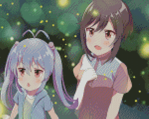 Hotaru And Renge From Non Non Biyori Diamond Painting