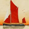 Thames Sailing Barge Diamond Painting