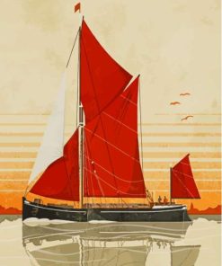 Thames Sailing Barge Diamond Painting