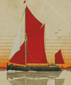 Thames Sailing Barge Diamond Painting