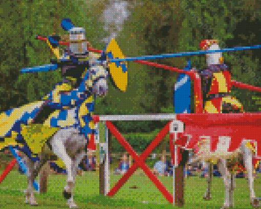 Knights Jousting Diamond Painting