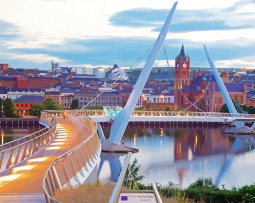 Londonderry Northern Ireland Peace Bridge Diamond Painting