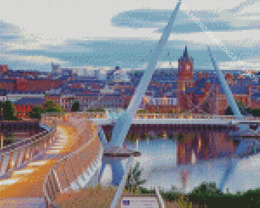 Londonderry Northern Ireland Peace Bridge Diamond Painting