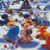 Mickey And Minnie In Japan At Snow Diamond Painting