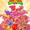 Mighty Morphin Power Rangers Cartoon Poster Diamond Painting