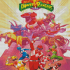 Mighty Morphin Power Rangers Cartoon Poster Diamond Painting