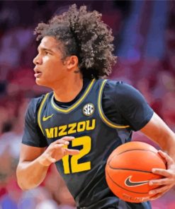 Missouri Tigers Basketballer Holding The Ball Diamond Painting