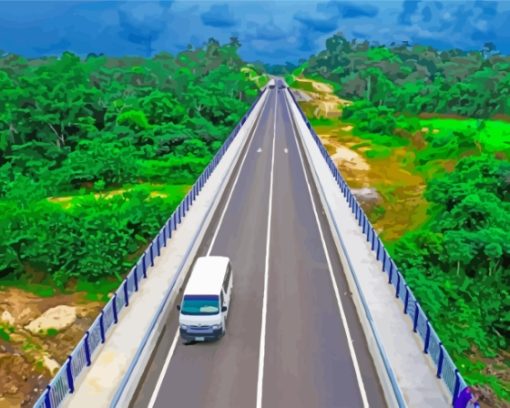 Nigeria Road Bridge Diamond Painting