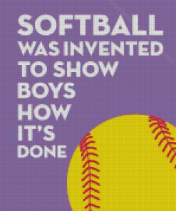 Softball Quote Diamond Painting