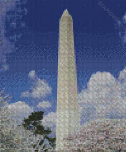 Washington Monument In Spring Diamond Painting