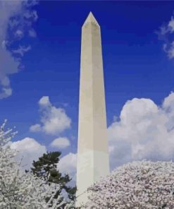 Washington Monument In Spring Diamond Painting