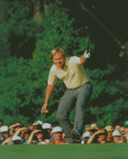 Young Jack Nicklaus Playing Golf Diamond Painting