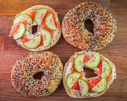 Aesthetic Bagels Diamond Painting