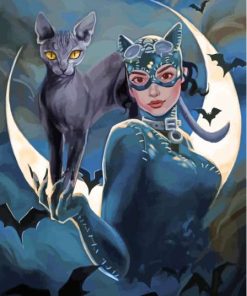 Black Cat And Catwoman Diamond Painting