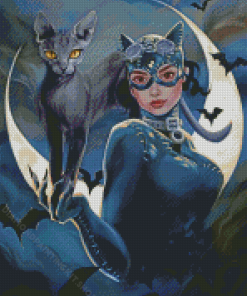 Black Cat And Catwoman Diamond Painting