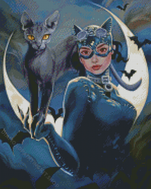 Black Cat And Catwoman Diamond Painting